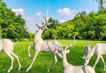 九龍坡梅花鹿雕塑定價,景觀概念,玻璃鋼梅花鹿雕塑預定